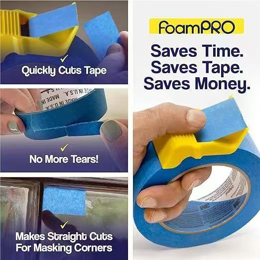 3Pcs Plastic Tape Dispenser Office School Supplies Gift Wrapping Creative Adhesive Tape Holder 3 Size Arts Crafts Tape Cap