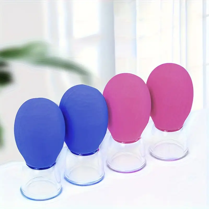 5pcs Mini Silicone Facial Massage Cup: Detachable Massage Tool for Face, Body, Eyes, Cheeks - No Alcohol, Battery-Free C-604
