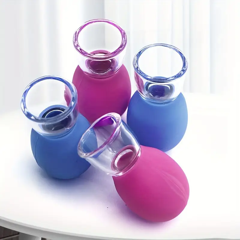 5pcs Mini Silicone Facial Massage Cup: Detachable Massage Tool for Face, Body, Eyes, Cheeks - No Alcohol, Battery-Free C-604