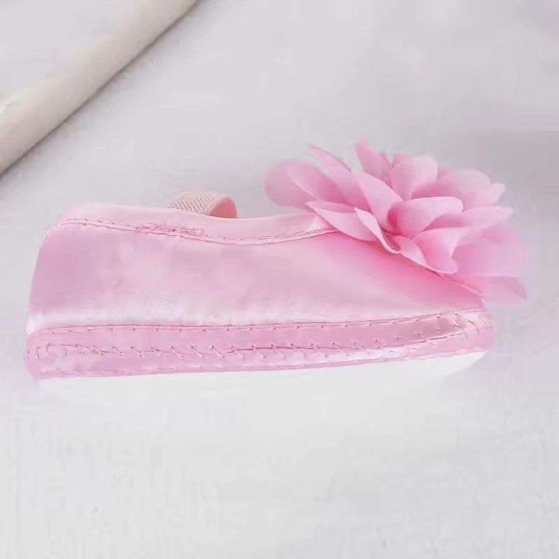 Girl Shallow Princess Shoes Newborn Flower Satin Shoes Soft Sole Toddler Infant Shoes First Walker