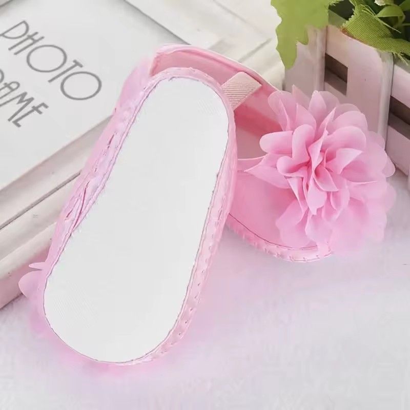 Girl Shallow Princess Shoes Newborn Flower Satin Shoes Soft Sole Toddler Infant Shoes First Walker