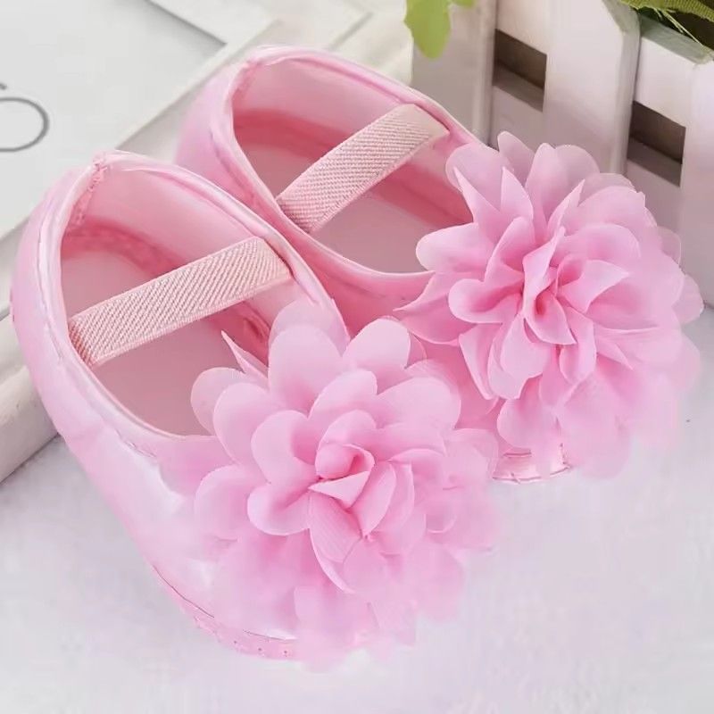 Girl Shallow Princess Shoes Newborn Flower Satin Shoes Soft Sole Toddler Infant Shoes First Walker