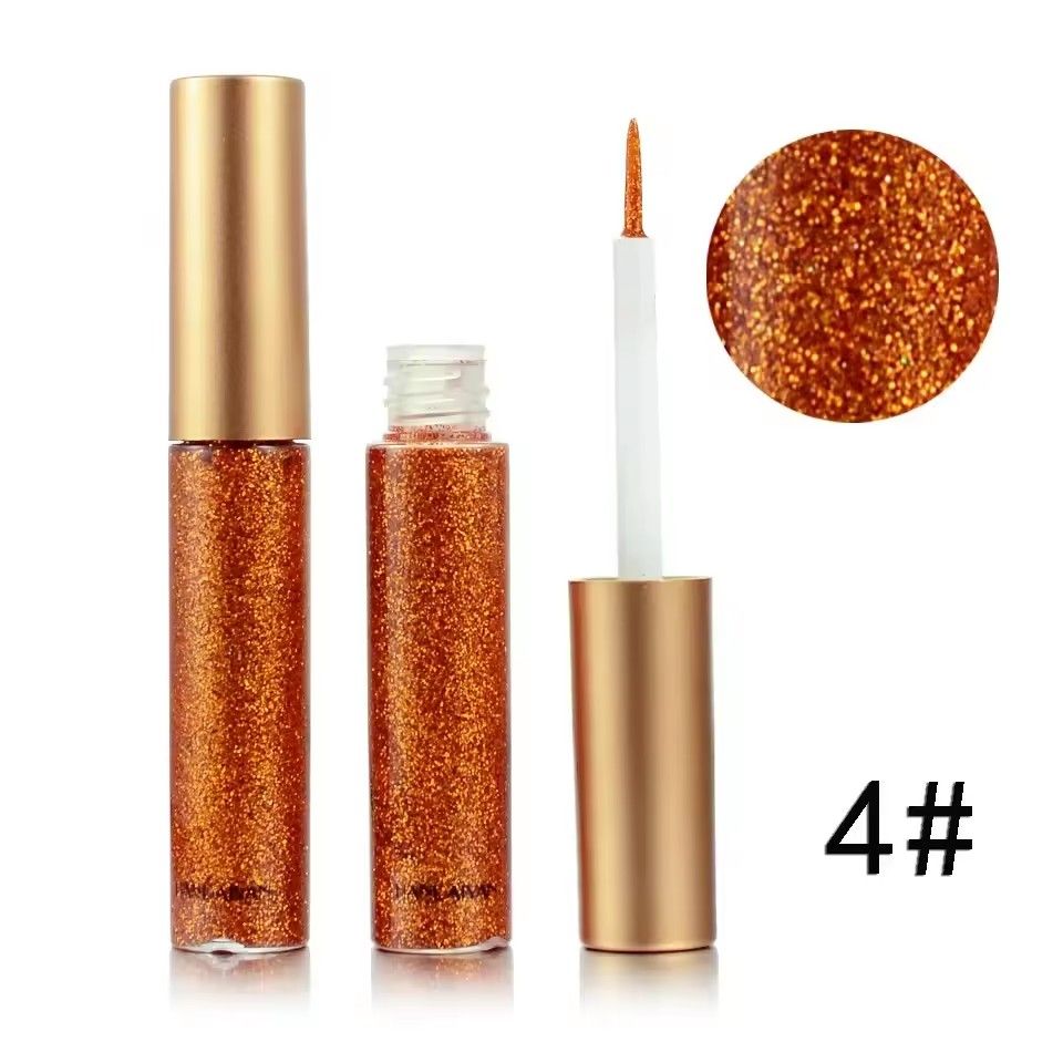 White Gold Glitter Eyeshadow For Easy to Wear Waterproof Liquid Sequin Eyeliner pen Beauty Eye Liner Makeup tool B2-185