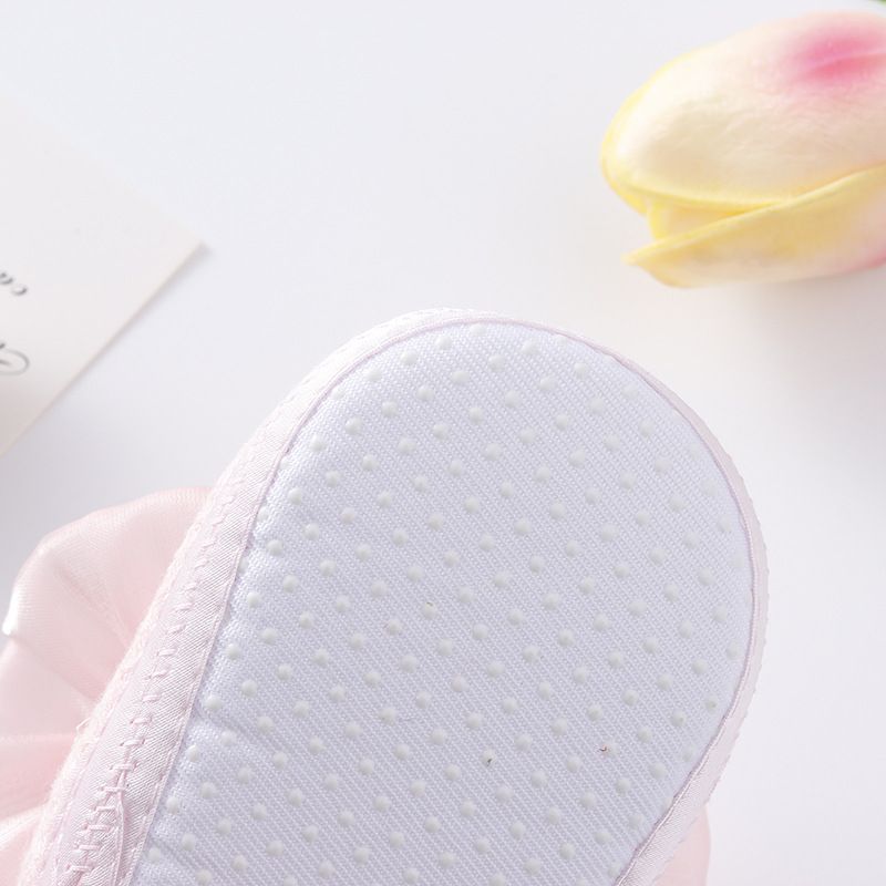 Baywell Newborn Baby Girl Bow Shoes Toddler Baptism Prewalker Cute Baby Soft First Walker for 0-12 Months Kids