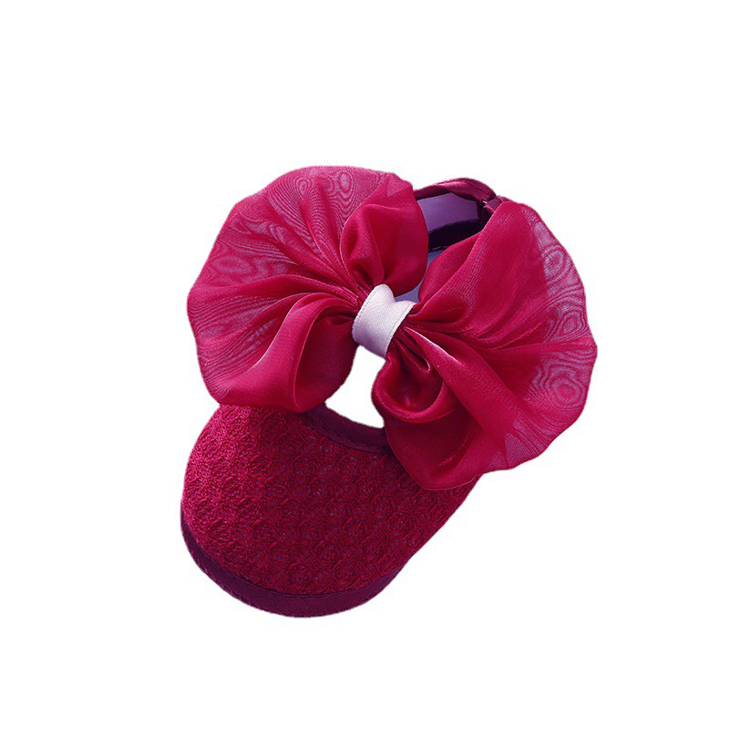 Baywell Newborn Baby Girl Bow Shoes Toddler Baptism Prewalker Cute Baby Soft First Walker for 0-12 Months Kids