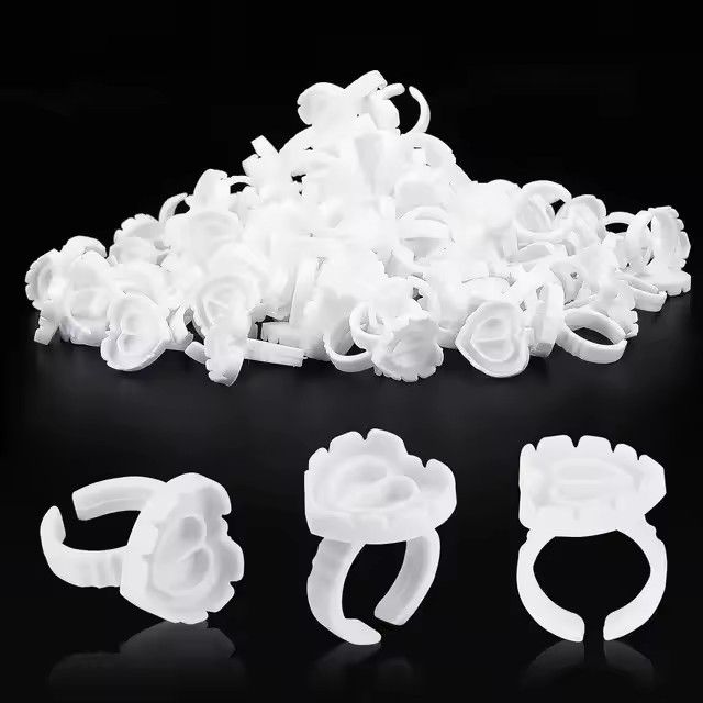 Disposable Eyelash Extension Glue Ring Cup Tattoo Pigment Holder Container Lash Tools Supplier 100pcs/bag