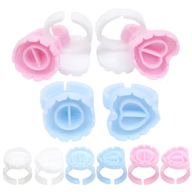 Disposable Eyelash Extension Glue Ring Cup Tattoo Pigment Holder Container Lash Tools Supplier 100pcs/bag