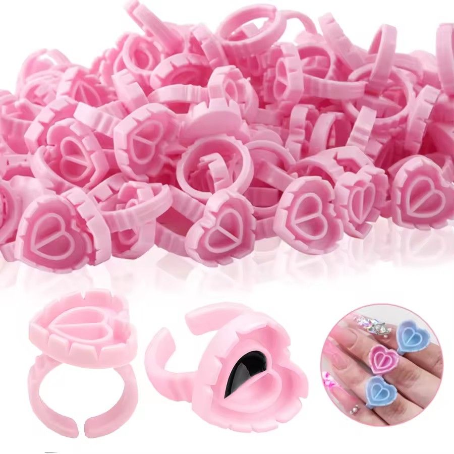 Disposable Eyelash Extension Glue Ring Cup Tattoo Pigment Holder Container Lash Tools Supplier 100pcs/bag