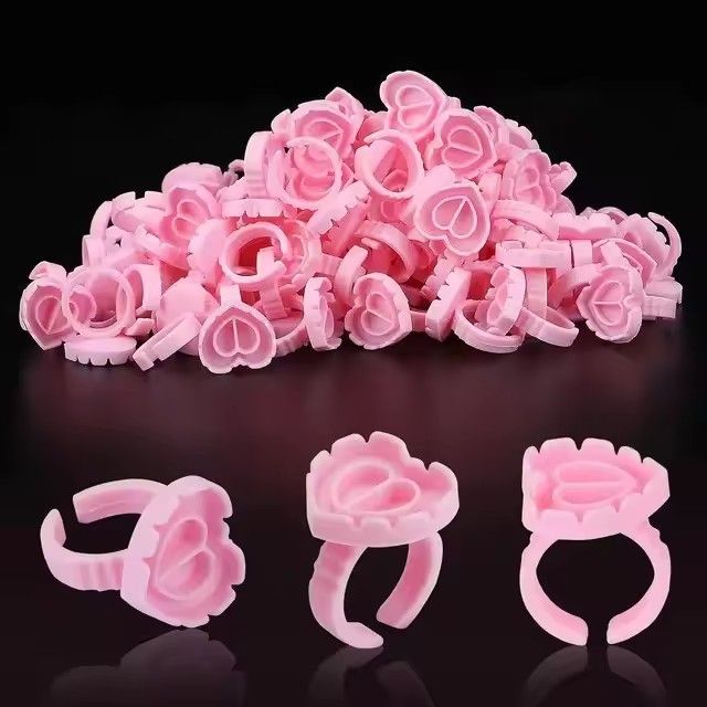 Disposable Eyelash Extension Glue Ring Cup Tattoo Pigment Holder Container Lash Tools Supplier 100pcs/bag