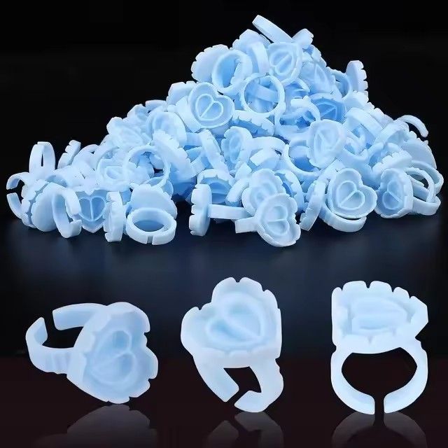 Disposable Eyelash Extension Glue Ring Cup Tattoo Pigment Holder Container Lash Tools Supplier 100pcs/bag