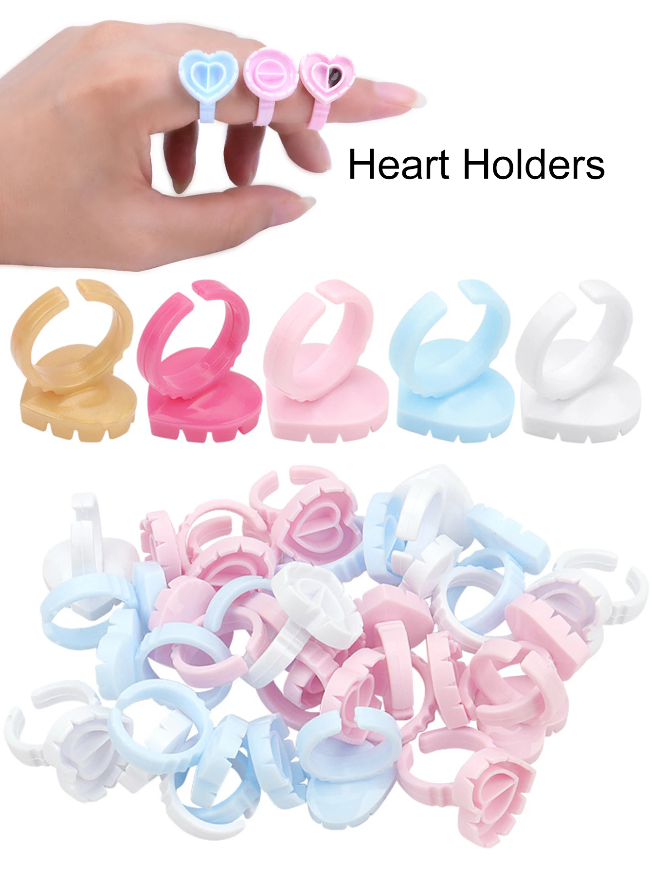 Disposable Eyelash Extension Glue Ring Cup Tattoo Pigment Holder Container Lash Tools Supplier 100pcs/bag