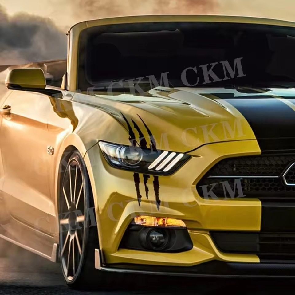 Auto Hood Light Eyebrow Sticker Car Sticker Reflective Monster Claw Scratch Stripe Marks Headlight Decal Car Stickers &E-923