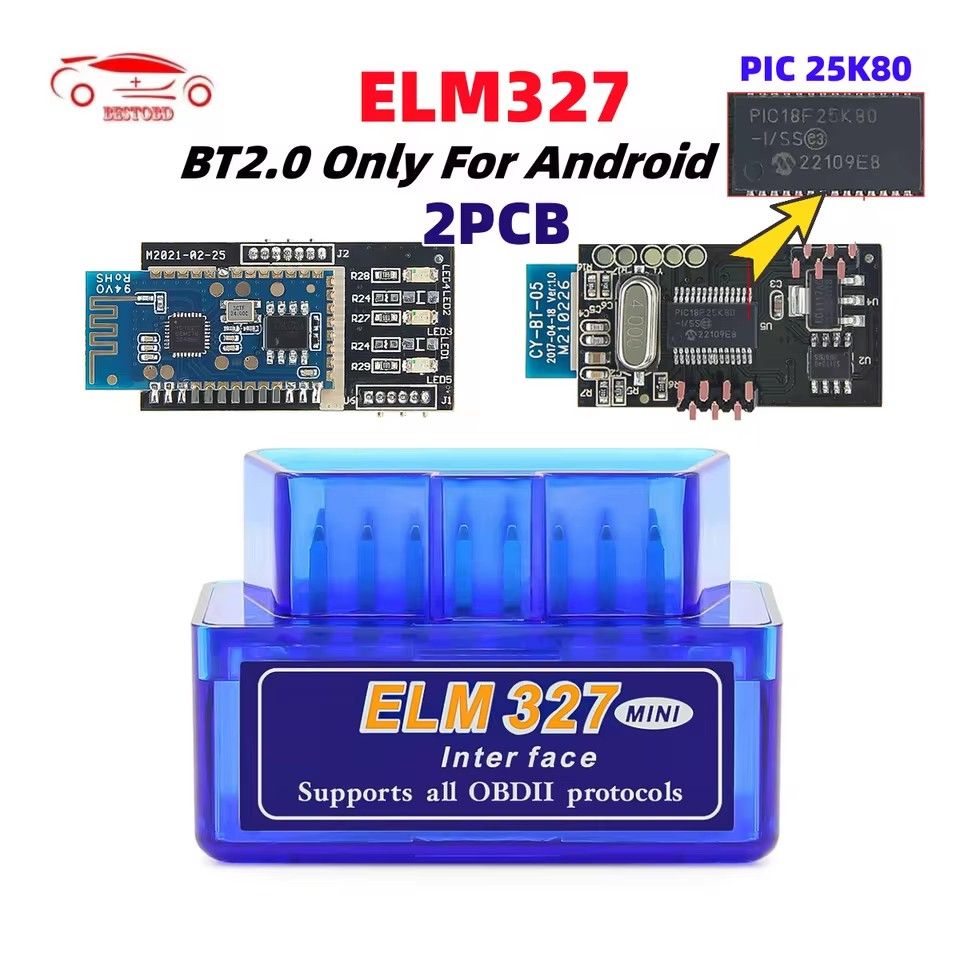 Mini Bluetooth ELM327 V2.1 V1.5 Auto OBD Scanner Code Reader Tool Car Diagnostic Tool Super ELM 327 For Android OBDII Protocols E-1280