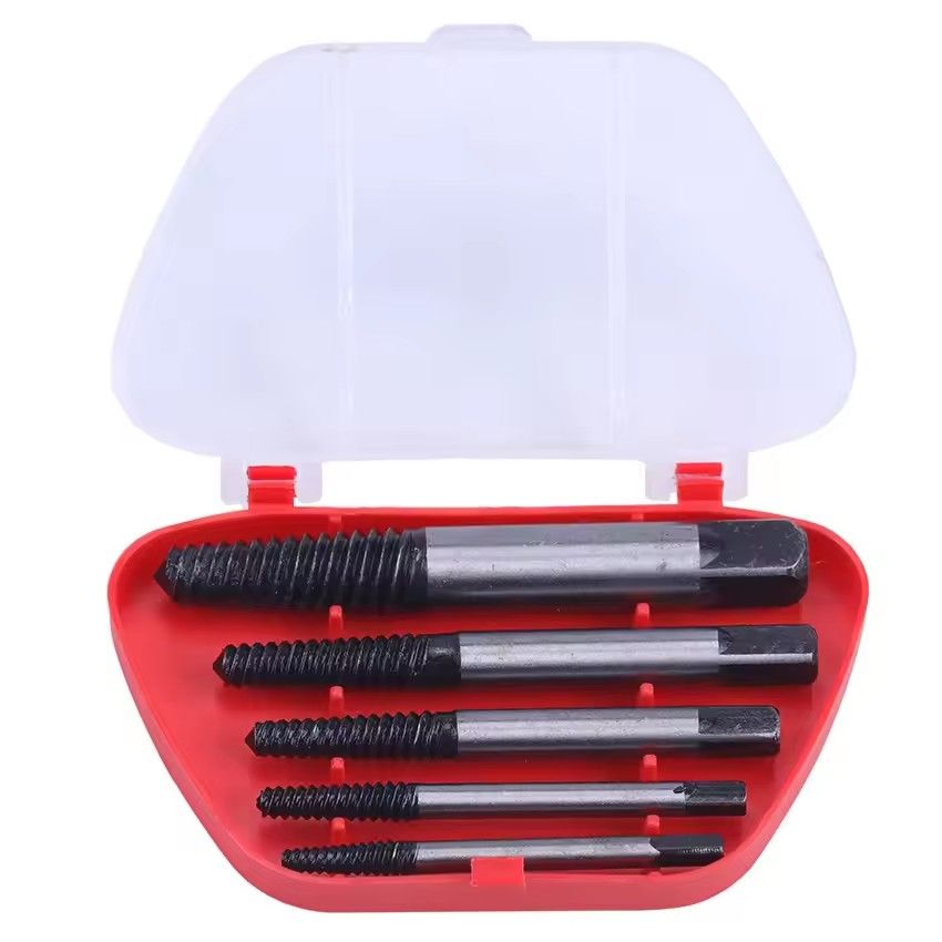 5Pcs Screw Extractor Center Drill Bits Guide Set Broken Damaged Bolt Remover Removal Speed Easy Set &E-1115