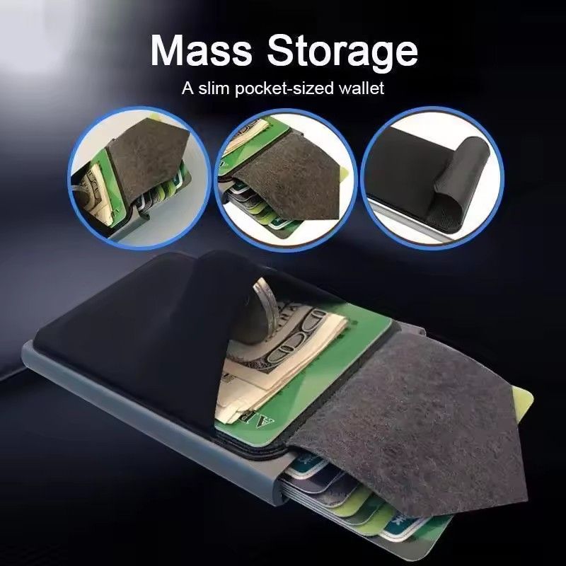 Up Id RFID Card Holder Smart Wallet Package Fashion Aluminum Metal Protective Gear Storage Smart Quick Release Wallet E-1162