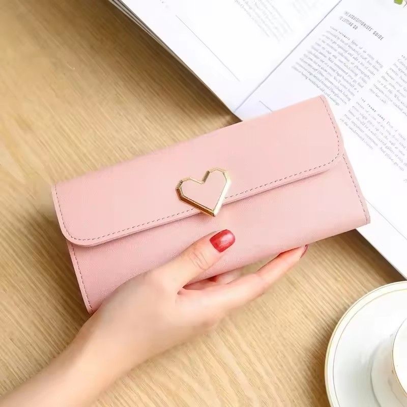 Women Long Wallets Purses Luxury Love Heart Wallets for Ladies Girl Money  Pocket Card Holder Female Wallets Phone Clutch Bag C-150