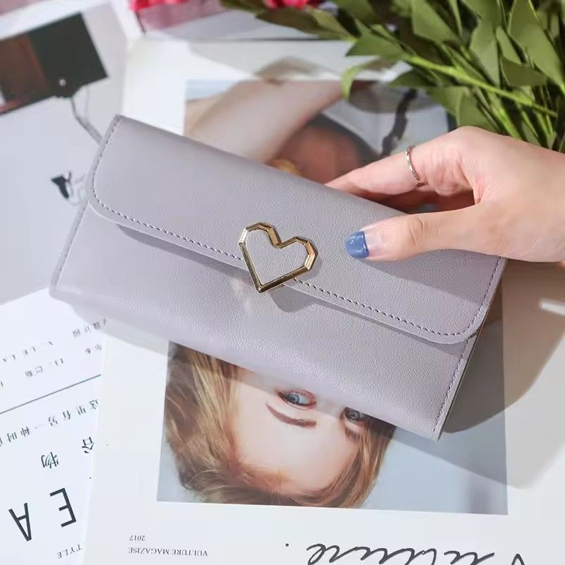 Women Long Wallets Purses Luxury Love Heart Wallets for Ladies Girl Money  Pocket Card Holder Female Wallets Phone Clutch Bag C-150