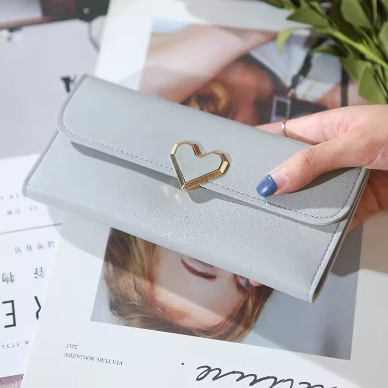 Women Long Wallets Purses Luxury Love Heart Wallets for Ladies Girl Money  Pocket Card Holder Female Wallets Phone Clutch Bag C-150