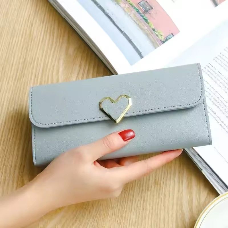 Women Long Wallets Purses Luxury Love Heart Wallets for Ladies Girl Money  Pocket Card Holder Female Wallets Phone Clutch Bag C-150