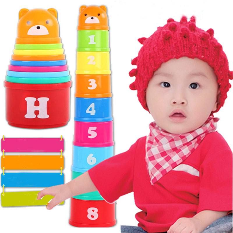 Early Childhood Education Puzzle Toys Jane Fun Fun Stacked Cups F4-42
