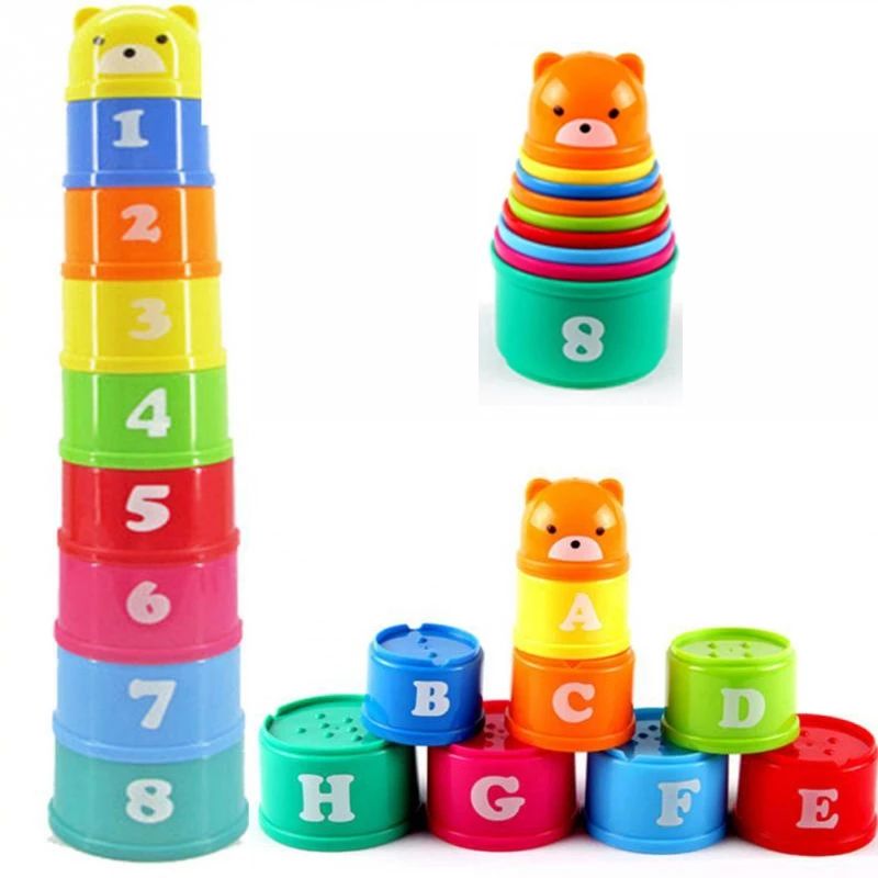 Early Childhood Education Puzzle Toys Jane Fun Fun Stacked Cups F4-42