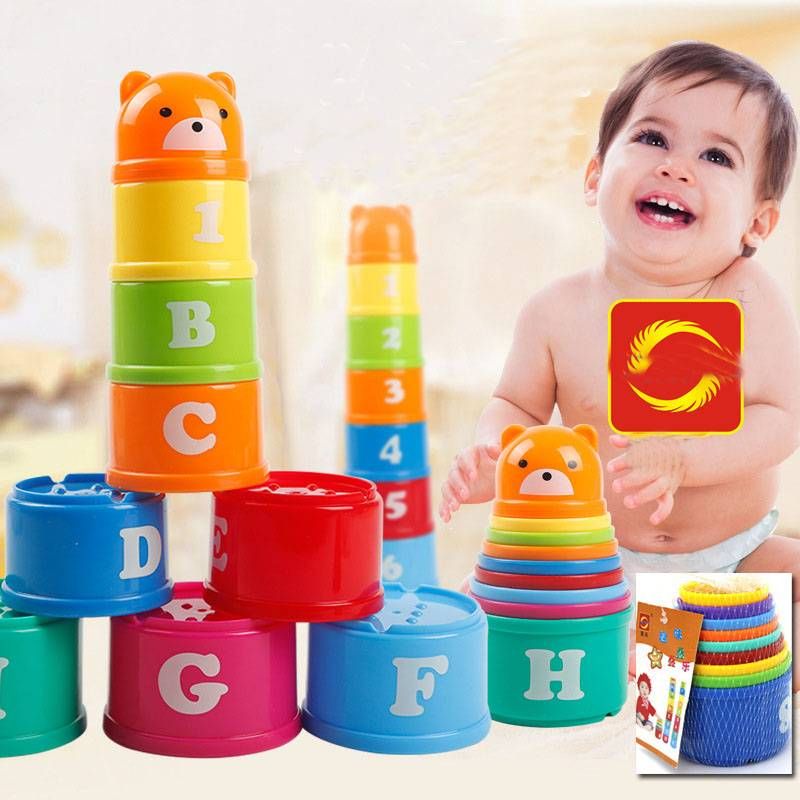 Early Childhood Education Puzzle Toys Jane Fun Fun Stacked Cups F4-42