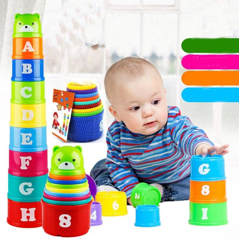 Early Childhood Education Puzzle Toys Jane Fun Fun Stacked Cups F4-42