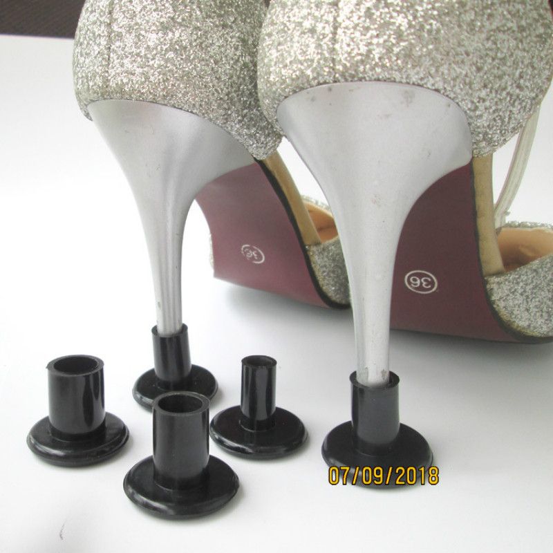 High Heel Fine Heel Protection Shoe Spikes Anti-slip Wear Heel Set Black Transparent Heel Wear Sleeve(a Pair=2pcs )
J-127