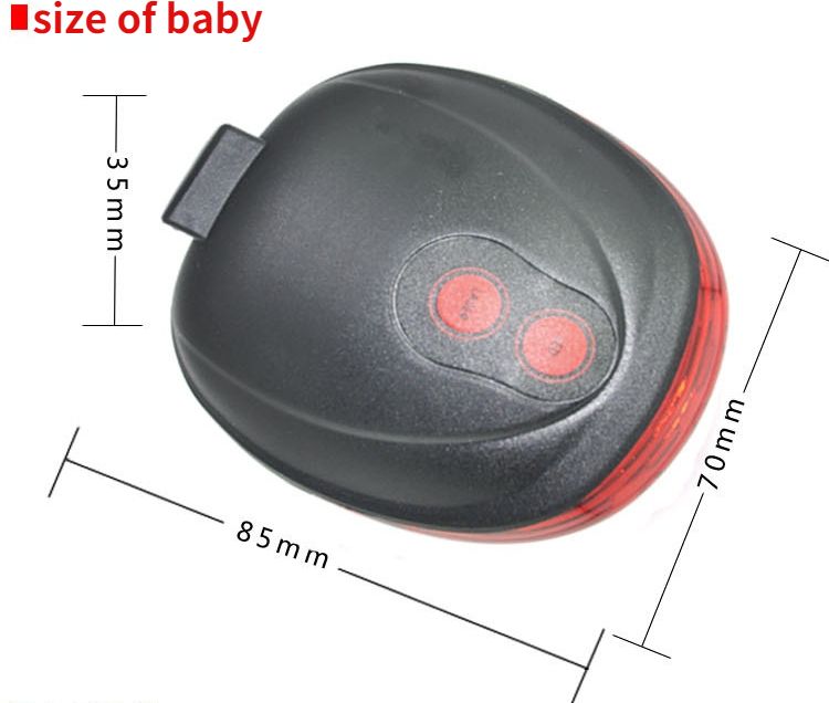 Bicycle Waterproof Riding Tail Light LED Laser Safety Warning Bicycle Light Bicycle Tail Light Accessories Light E-1151