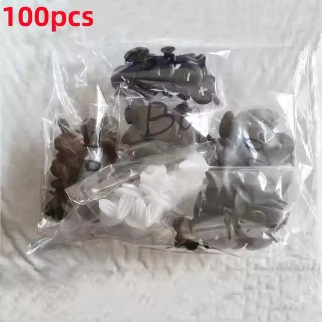 6 Size 100pcs Auto Fastener Car Clips Mixed Body Push Retainer Pin Rivet Bumper Door Trim Panel Retainer Fastener Kit E-1129