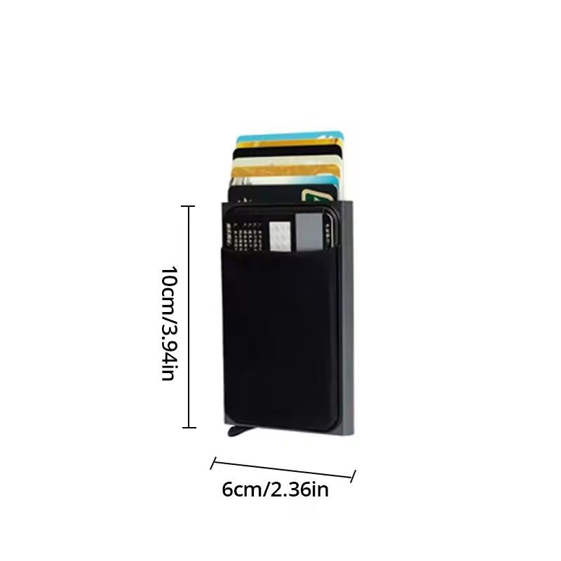 Up Id RFID Card Holder Smart Wallet Package Fashion Aluminum Metal Protective Gear Storage Smart Quick Release Wallet E-1162
