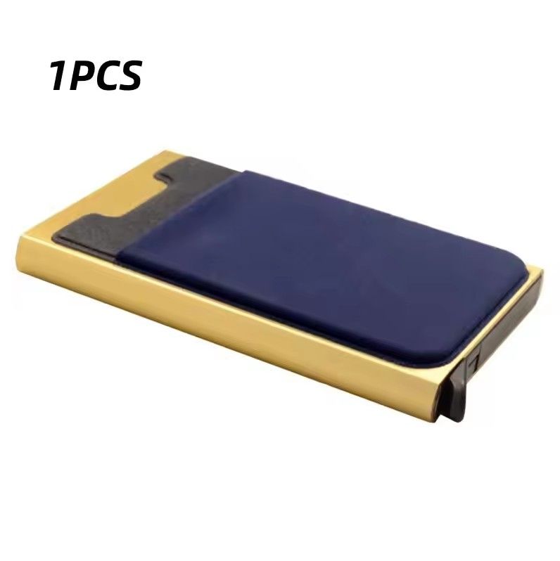 Up Id RFID Card Holder Smart Wallet Package Fashion Aluminum Metal Protective Gear Storage Smart Quick Release Wallet E-1162