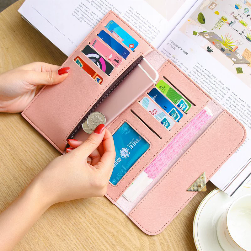 Women Long Wallets Purses Luxury Love Heart Wallets for Ladies Girl Money  Pocket Card Holder Female Wallets Phone Clutch Bag C-150