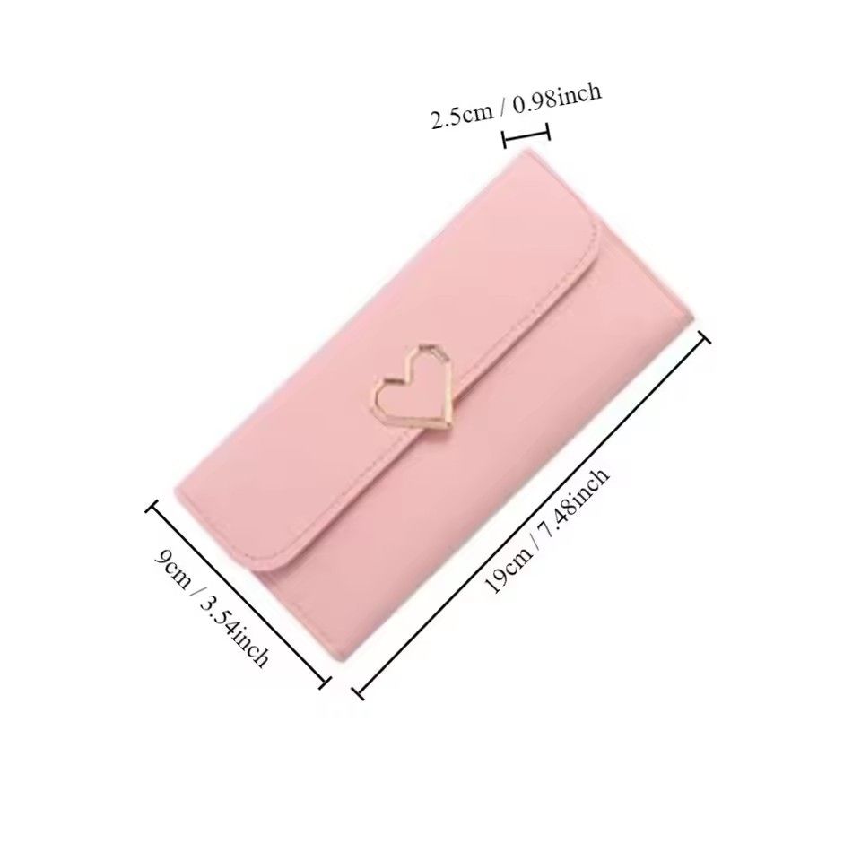 Women Long Wallets Purses Luxury Love Heart Wallets for Ladies Girl Money  Pocket Card Holder Female Wallets Phone Clutch Bag C-150