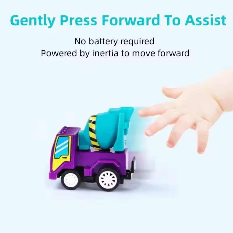 6pcs Car Model Toy Pull Back Car Toys Mobile Vehicle Fire Truck Taxi Model Kid Mini Cars Boy Toys Gift & E-1035