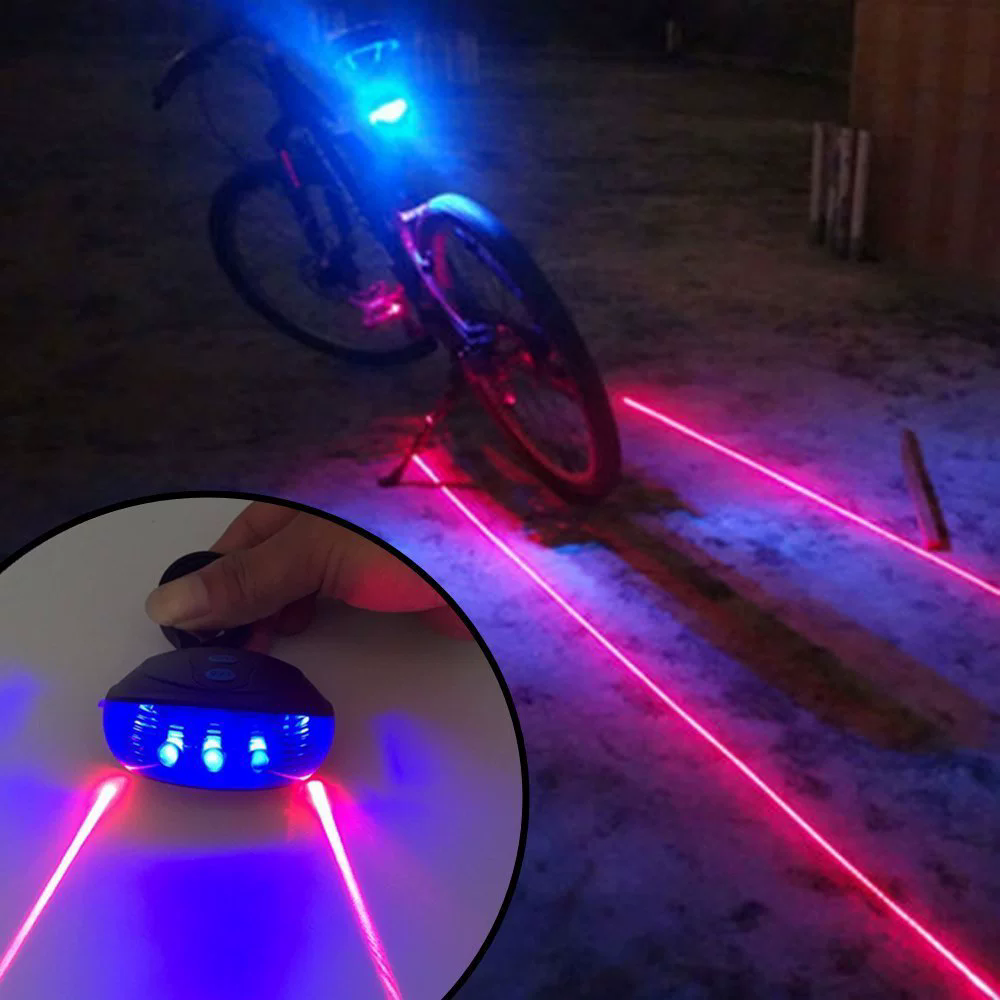 Bicycle Waterproof Riding Tail Light LED Laser Safety Warning Bicycle Light Bicycle Tail Light Accessories Light E-1151