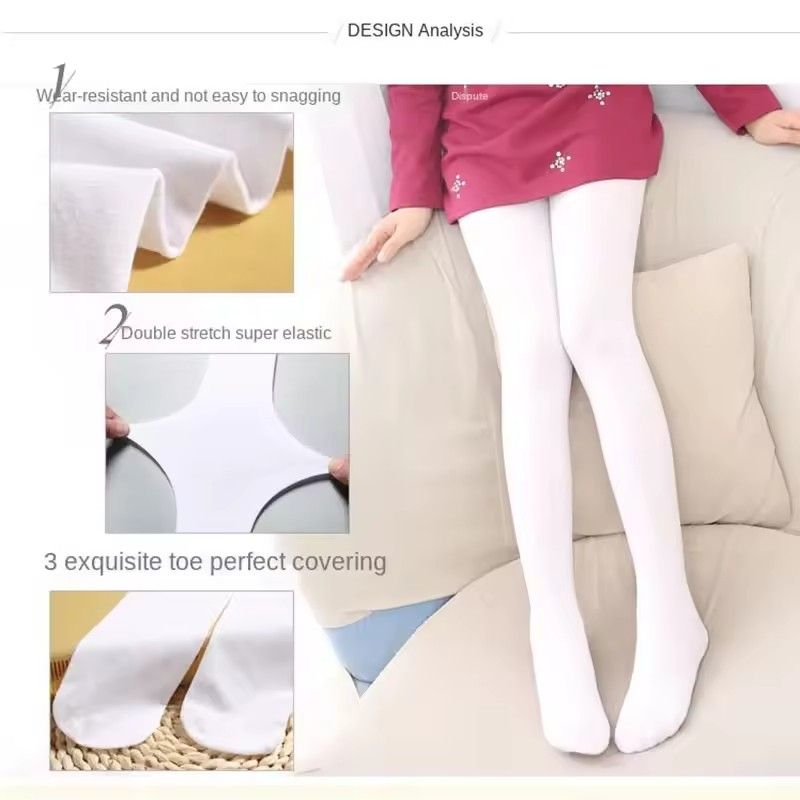 Awaii Children Solid Girls Ballet Dance Tights Velvet Pantyhose Kids Knee High Socks Princess Soft Stockings High Quality F3--39