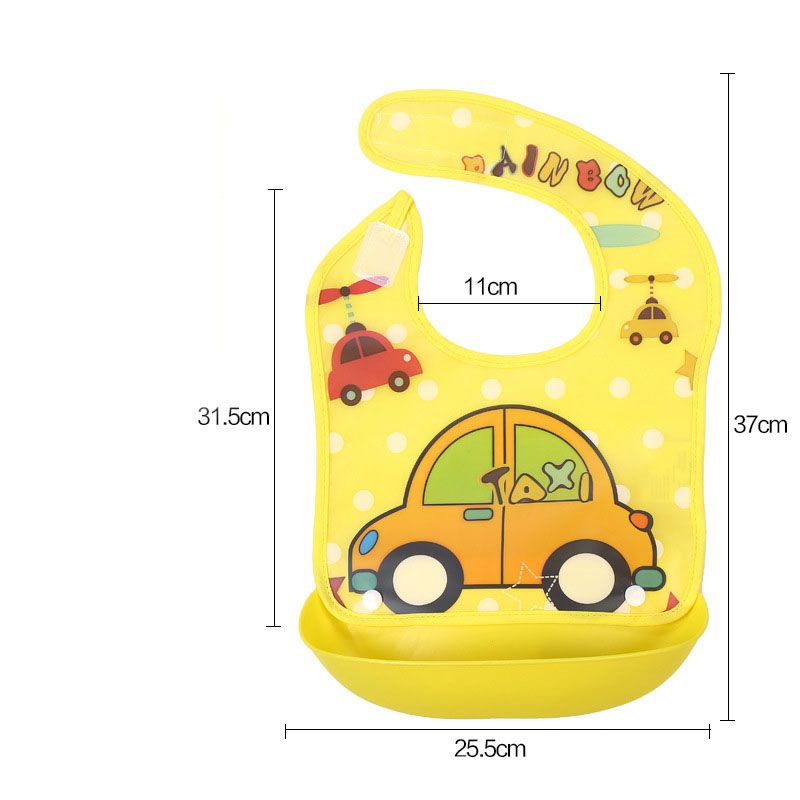 Baby Bibs Waterproof Saliva Pocket Detachable Cartoon Animal Toddler Feeding M-45