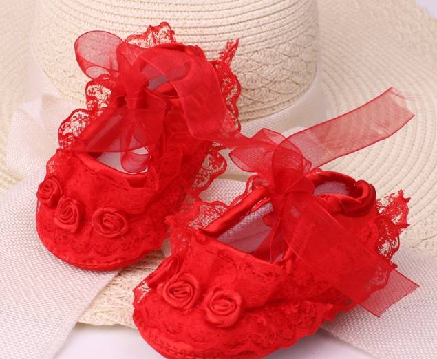 Wonderful!0-12M Baby New Born Girls Shoes Toddler Baby Soft Sole Slip Shoes Female Baby Lace Bow Princess Pink Shoes  鞋-3