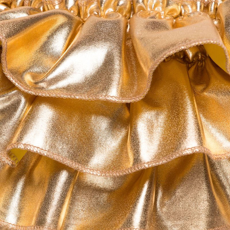 Baby Girl Clothes 3pcs Clothing Sets Black Cotton Rompers Golden Ruffle Bloomers Shorts Shoes Headband Newborn Clothes