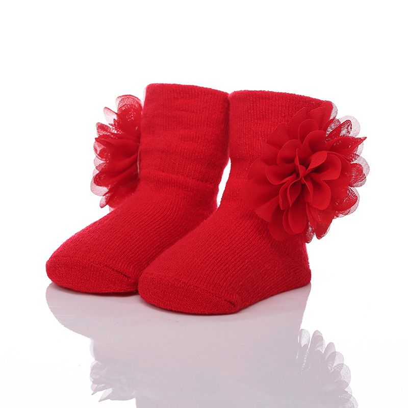 Baby Girls Princess Flowers Socks Hot Selling L--16--1