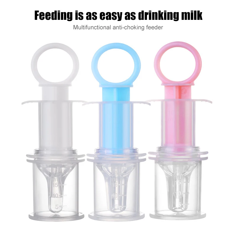 Baby Kids Smart Medicine Dispenser Needle Feeder Squeeze Medicine Dropper Dispenser Pacifier Baby Feeding Utensils &E-945