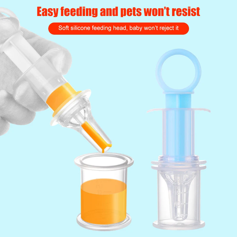 Baby Kids Smart Medicine Dispenser Needle Feeder Squeeze Medicine Dropper Dispenser Pacifier Baby Feeding Utensils &E-945