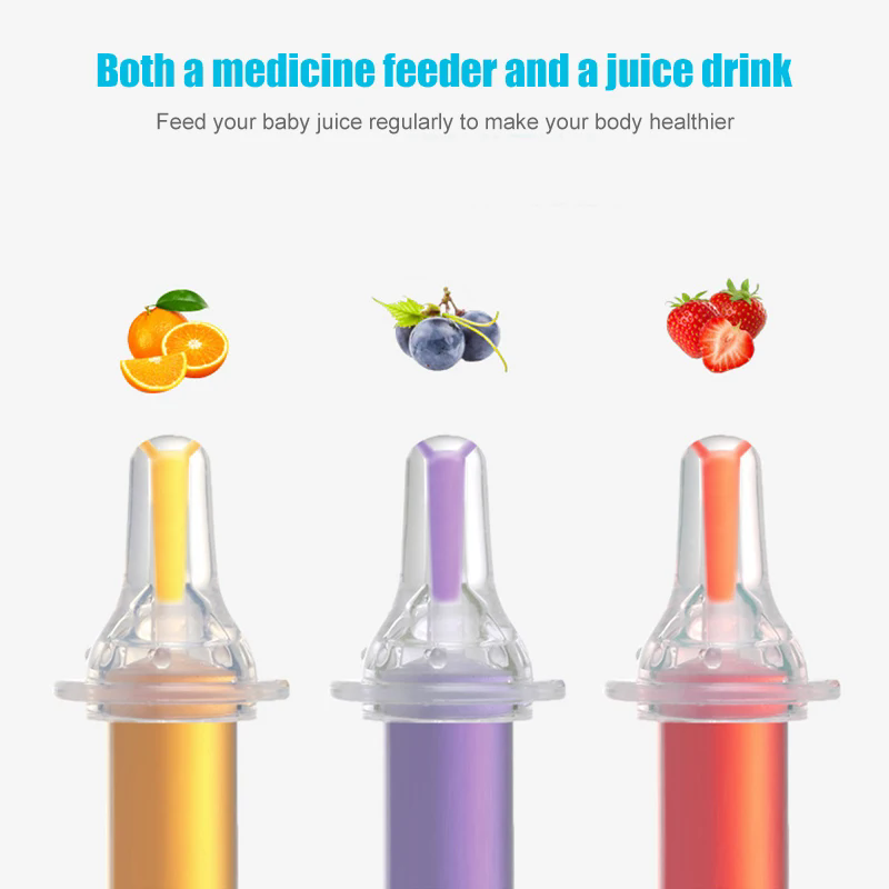 Baby Kids Smart Medicine Dispenser Needle Feeder Squeeze Medicine Dropper Dispenser Pacifier Baby Feeding Utensils &E-945