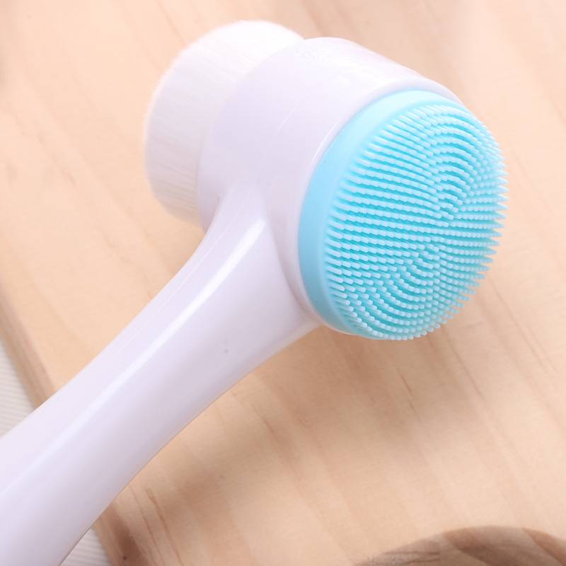 Washing Brush Double-sided Standing Wash Brush Cleaning Pores Blackhead Cleansing Brush Silicone Brush B2-643