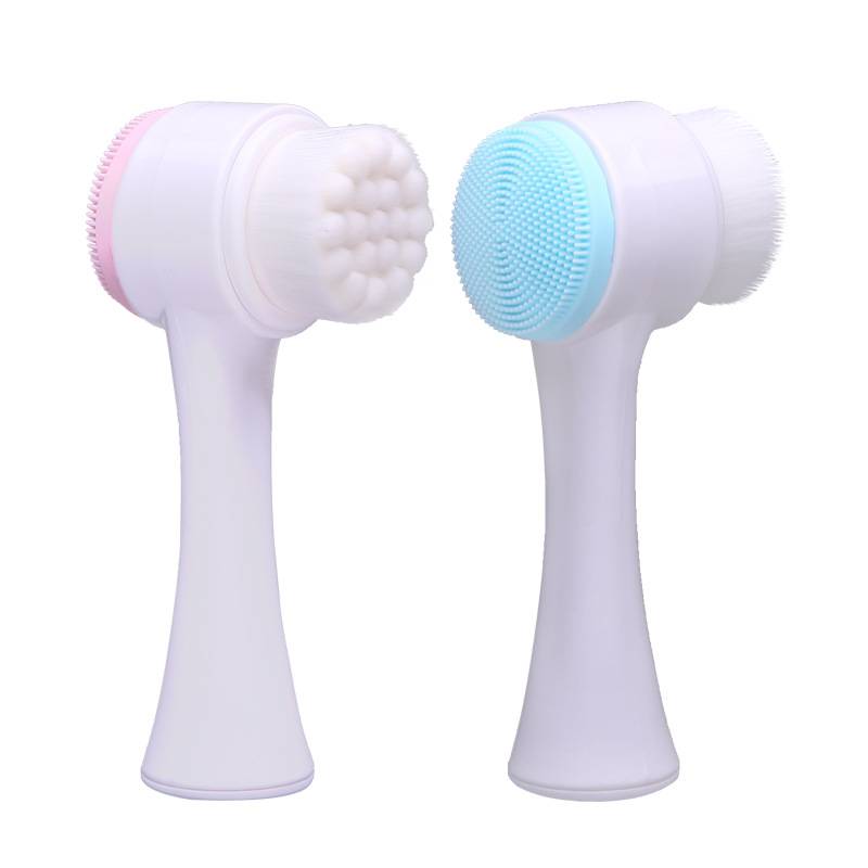 Washing Brush Double-sided Standing Wash Brush Cleaning Pores Blackhead Cleansing Brush Silicone Brush B2-643