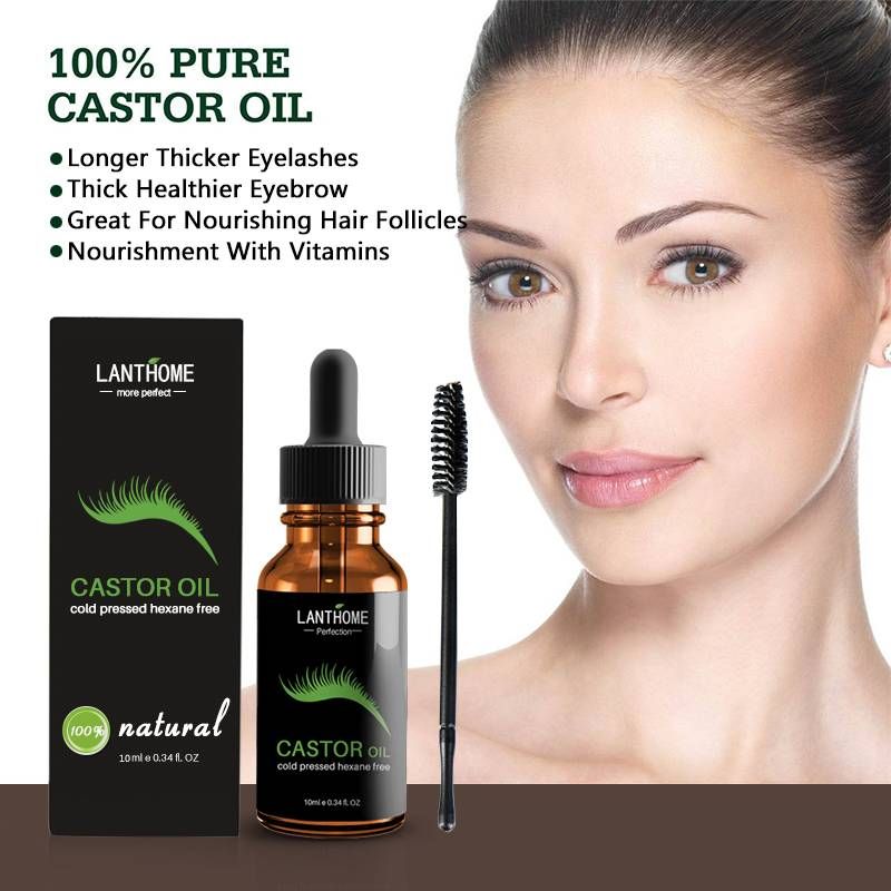 Castor Oil Hair Growth Serum for Eyelash Growth Lifting Eyelashes Thick Eyebrow Growth Enhancer Eye Lashes Serum Mascara 10ml B2-153-3