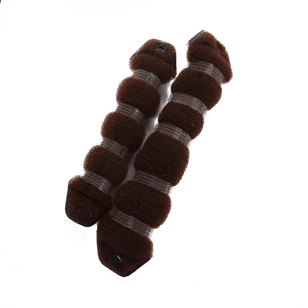 2pcs Women Hair Styling Former Magic Sponge Bun Maker Donut Ring Shaper Foam Braider Tool For Girl's DIY Hair Style Big size BZ--131