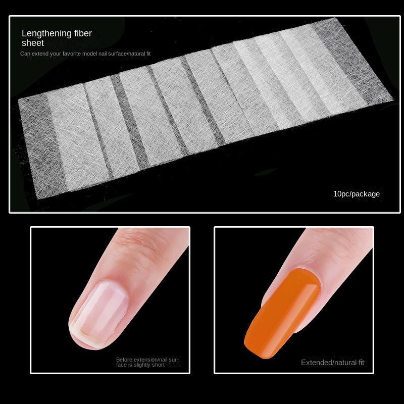 20pcs Silk Fiberglass For Nail Extension Form Non-Woven Silks UV Gel Building Fiber French Acrylic Manicure Accessories &   B2-532