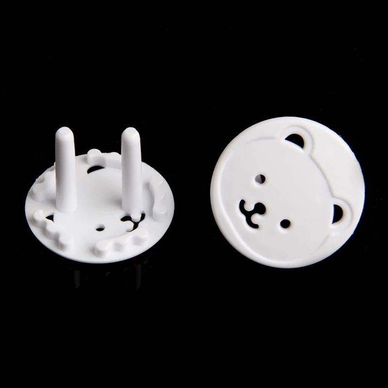 10pcs Bear EU Power Socket Electrical Outlet Baby Kids Child Safety Guard Protection Anti Electric Shock Plugs Protector Cover E-1124